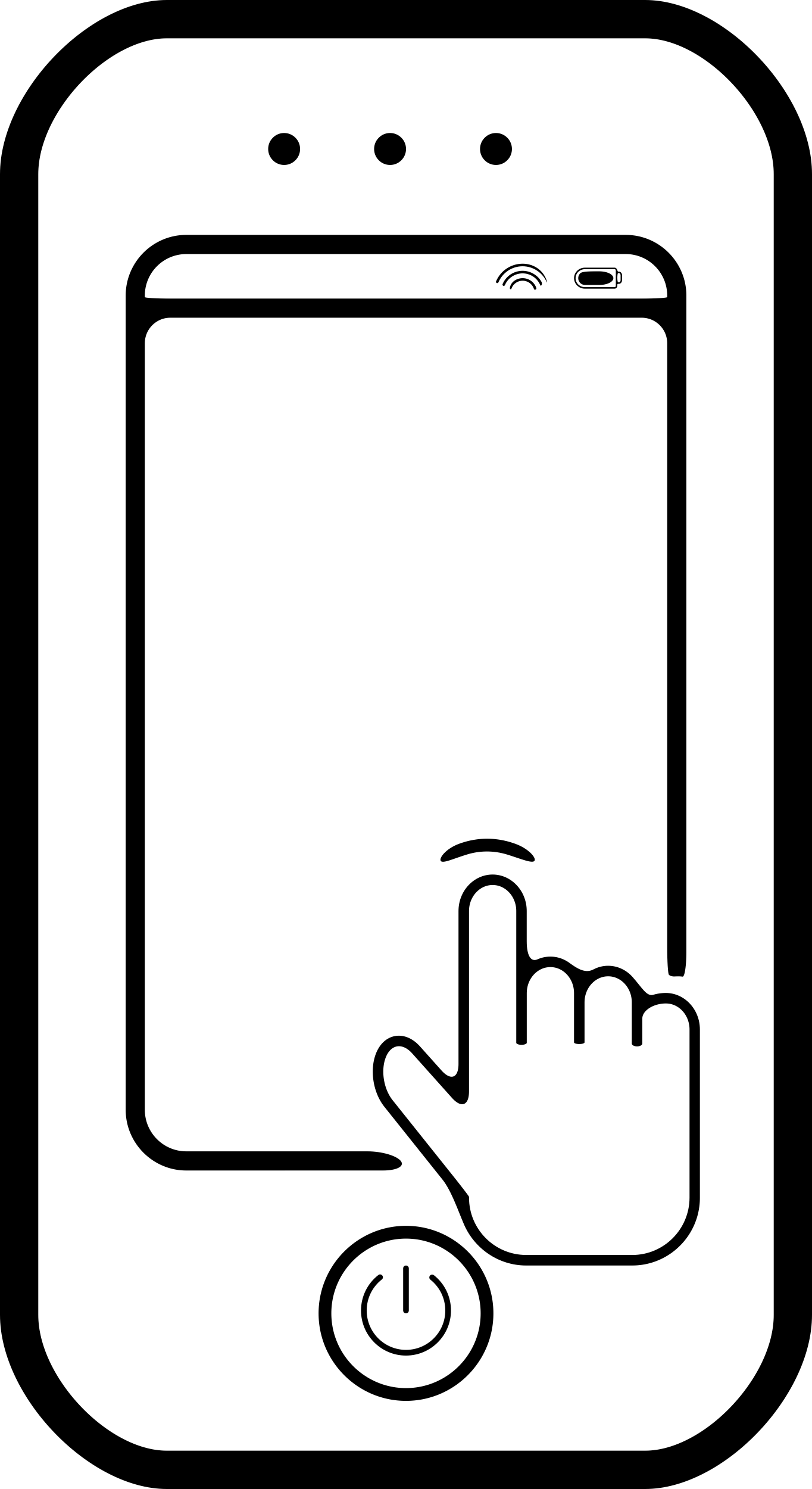 Hand On Phone Touch Screen Laser Cut Svg File Free Vectors